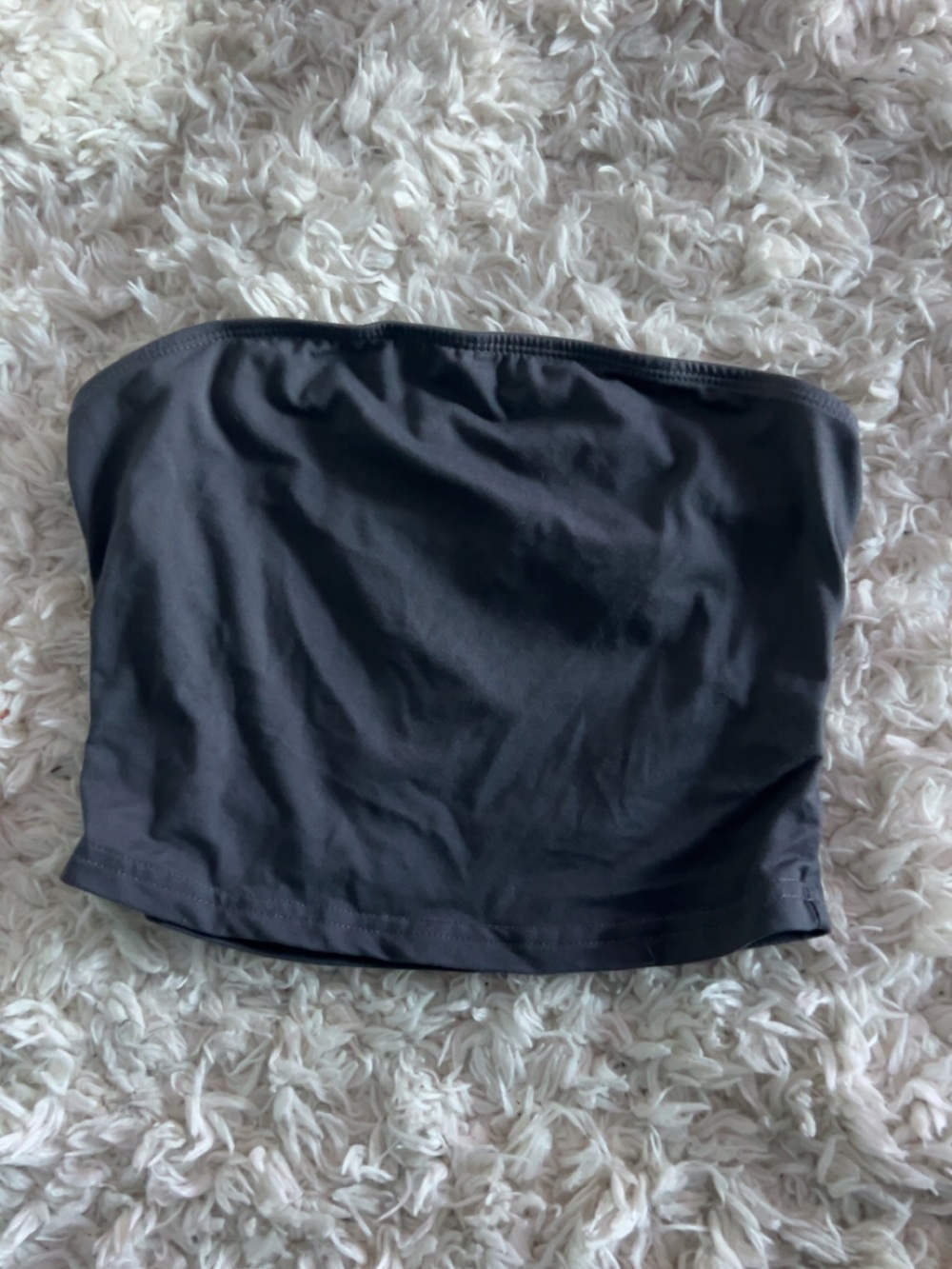 SHEIN Black Strapless Crop Tube Top